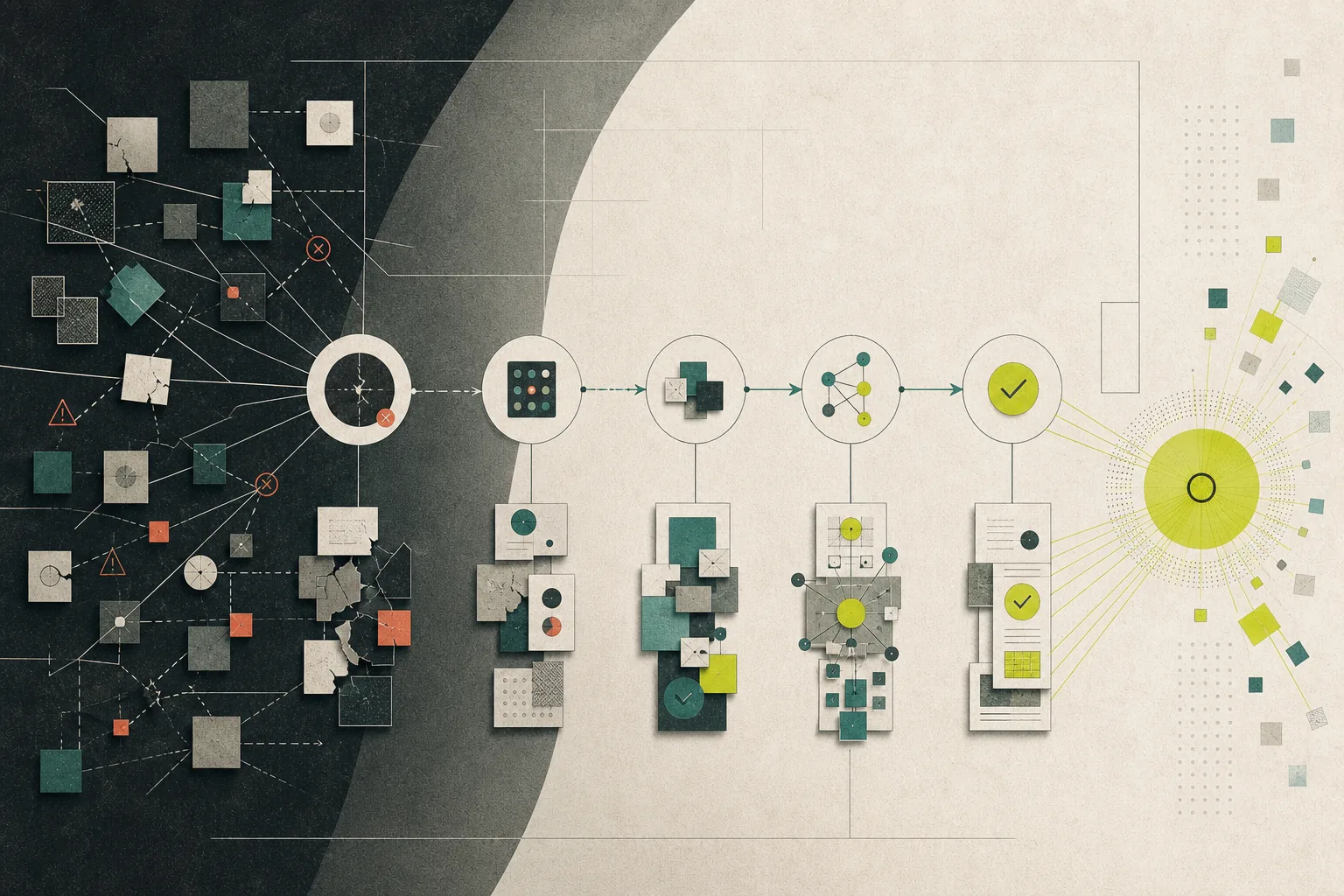 Broken discovery and evidence paths repaired in sequence until they produce a clear AI visibility signal.